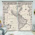 Grey Map Plate Line 3D Curtain Blockout Photo Printing Curtains Drape Fabric