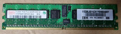 Hynix HYMP564R72BP8-E3 PC2-3200R-333-12 512MB Server Memory RAM - Image 1 of 2