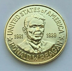 1981-1989 Ronald W. Reagan vierziger Präsident Führer Patriot amerikanische Medaille - Bild 1 von 6