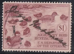 USA 1941 USED DUCK HUNTING STAMP RW8 "VOID AFTER JUNE 30 1942 - Picture 1 of 1