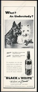 Scottie Westie Understudy 1945 juguete perro arte blanco y negro whisky escocés anuncio impreso de colección - Imagen 1 de 2