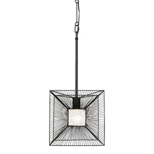 Varaluz Arcade 1 Light Pendant, Carbon/Black/Clear - 366P01CB - Picture 1 of 1