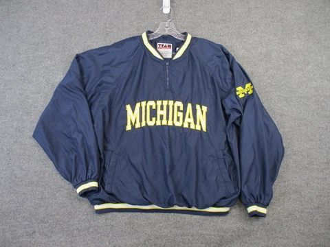 Vintage Michigan Wolverines Jacket Mens 2XL Pullover Football Team Edition 90s Cover