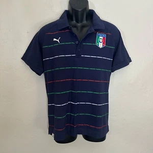 Polo de fútbol italiano bordado grande AUTÉNTICO ligeramente usado 100% algodón - Imagen 1 de 4