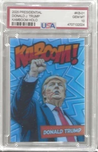 Donald Trump Kaboom USA 10! Gem MT 10 Silver Holo - Picture 1 of 2