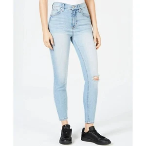 Celebrity Pink Junior Curvy Distressed Skinny Ankle Jeans blau Größe 3 B4HP - Bild 1 von 1