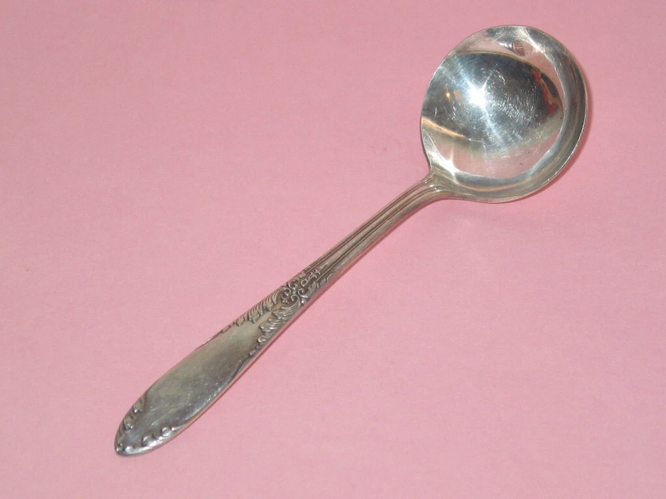 Rey Eduardo ~ Plata Nacional ~ Cuchara Caldo ~ Plato de Plata ~ Art Deco Foto 1 de 1