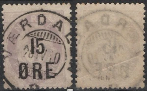 5264 Norwegen 1908, NK 92a, schön canc. Værdal 20 IV 10, SC #62, MI 70b. - Bild 1 von 1