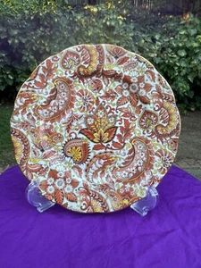 Vintage 1940er Royal Standard Fine China gebrannt orange rot Paisley Salatteller 8" - Bild 1 von 2