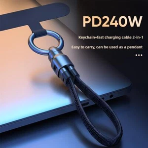 Brelok Brelok Ładowarka USB Przenośny kabel do transmisji danych do ładowania typu C 240W - Zdjęcie 1 z 12