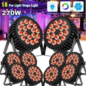 Luce di scena 18 LED RGBW par luce DMX luce stroboscopica fascio DJ discoteca spettacolo Halloween - Foto 1 di 16