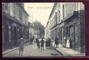 cpa 71 Givry . rue de la République .magasins .commerces . 1906 - Picture 1 of 2