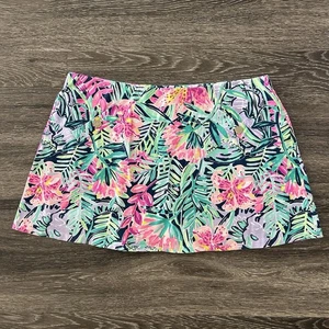 Falda corta Lilly Pulitzer Madison Slathouse Soirée estampado tropical para mujer XL - Imagen 1 de 9