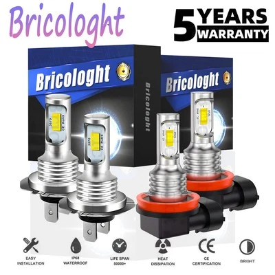 For Volvo S80 T6 Sedan 4-Door 2007-2013 6000K LED Headlight High Low Bulbs Combo - Image 1 of 4