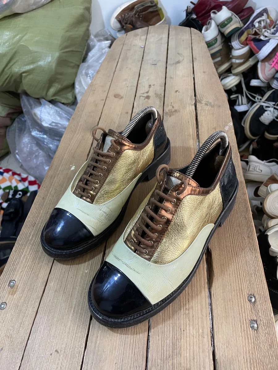 CHANEL Patent Leather Lace Up Flats for Women for sale | eBay