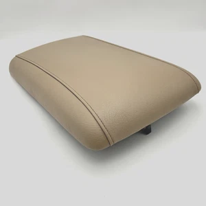 2003-2006 Ford Expedition Center Console Armrest Beige Leather Lid Cover OEM - Picture 1 of 16