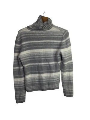 Jones New York Womens Angora Wool Turtleneck Sweater Long Sleeve Gray Size M - Image 1 of 4