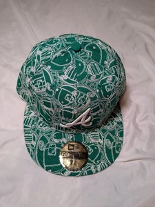 New Era 59Fifty Green Atlanta Braves Hat All Over Print Size 7 3/8 - Picture 1 of 7