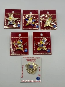 Olympia Pin Los Angeles 1984 N0-1, 44, 46, 47, 65 und 66 OVP - Bild 1 von 2