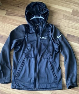 Boy’s Youth Size Large Nike Lebron Zip Up Jacket Dri Fit Black King Crown Logo - Picture 1 of 6