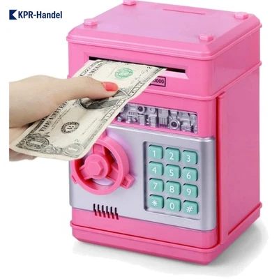 Kreative Elektronische Spardose für Kinder – Sicherer Mini-Geldautomat in Rosa - Bild 1 von 4