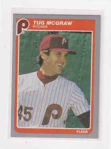 Bonita tarjeta Fleer # 261 1985 Tug McGraw - Imagen 1 de 2