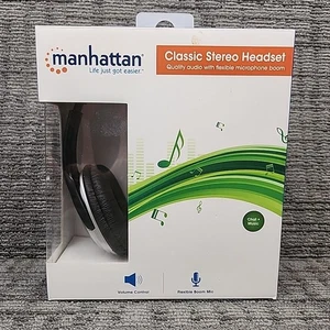 Manhattan Classic Stereo Headset with Flexible Boom Mic NIB - Picture 1 of 9