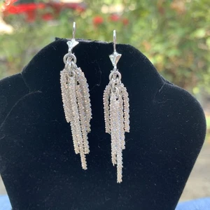 Milor Sterling Silver Dangle Diamond Cut Pierced Earrings  - Picture 1 of 4
