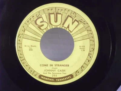 Johnny Cash,Sun 295,"Come In Stranger",US,7"45,1958 country bop classic,Mint- - Image 1 of 2