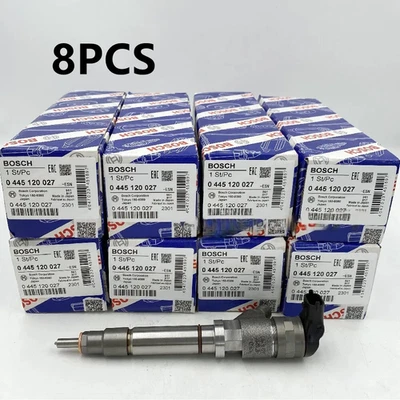 8X Bosch Fuel Injector for 2004.5-2005 Chevrolet GMC 6.6L Duramax LLY 0986435504 — 第 1/4 张图片
