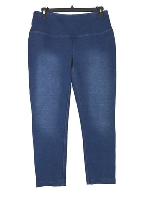 Chicos 2 Zenergy Knit Jeans 12 14 Casual Pull On Blue Cotton Blend Stretch 34x26 - Image 1 of 4