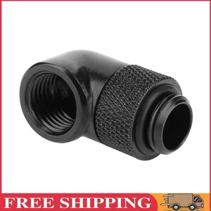 G1/4 Thread 90 Degree Fitting Adapter Rotary Water Cooled Connector(Black) - Bild 1 von 10