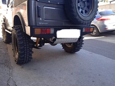 Paraurti Posteriore In Lamiera Spessore 3mm Suzuki Samurai GREZZO DA VERNICIARE - Immagine 1 di 4