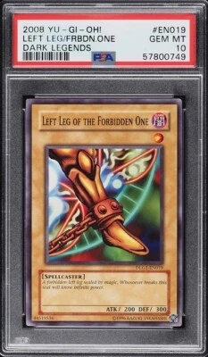 2008 YU-GI-OH DARK LEGENDS LEFT LEG OF THE FORBIDDEN ONE DLG1-EN019 PSA 10 Pop 2 - Image 1 of 2