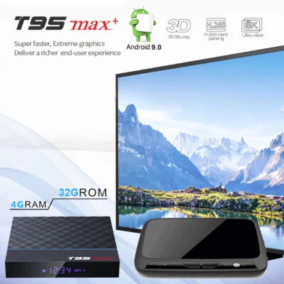 Android 9.0 T95 MAX+ Quad Core S905-X3 8K HDR 32GB Dual WiFi Bluetooth TV Box - Image 1 of 4