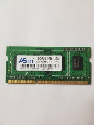 RAM DDR3 DDR 3 III ASINT 1333 MHz 1 GB 1GB SSY3128M-EDJEF 1125 F6-DA1125113A - Immagine 1 di 2