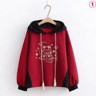 Women Girl Warm Hoodie Pullover Sweatshirt Chinese Hanfu Top Ethnic Preppy Style