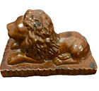 Lion… Rare, Glazed, Pottery By Kathy,  Brown,  Stamped,  Made In USA