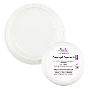 Frenchgel Superweiß – hochdeckendes UV-Gel – für Smile-Line – Tiegel o. Flasche - Bild 1 von 30