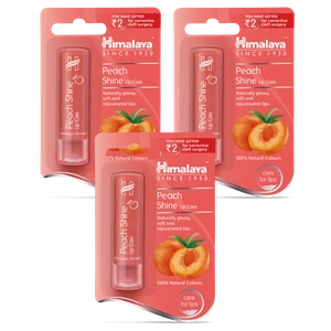3 X Himalaya Herbal PEACH SHINE Lip Care Lip Balm 4.5gm FREE SHIP - Picture 1 of 2
