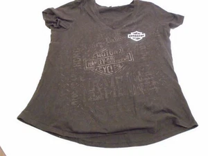 Harley Davidson V Neck T-shirt Womens Size XL Mile High Parker Colorado - Picture 1 of 5