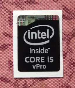 Intel Core i5 vPro Black Sticker 15.5 x 21mm Haswell Extreme 4th Gen Case Badge - Picture 1 of 1