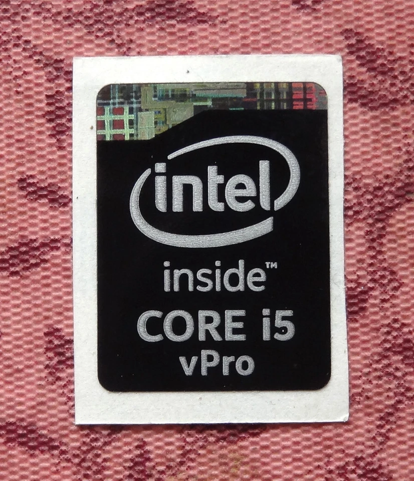 Intel Core i5 vPro Black Sticker 15.5 x 21mm Haswell Extreme 4th Gen Case Badge - Image 1 of 1