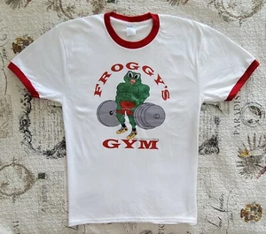 Froggy's Gym by Chillin' Froggy White / Red / Vintage Gold Muscle Ringer T-Shirt - Bild 1 von 3