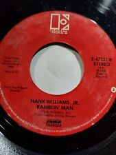 Hank Williams Jr- Ramblin' Man/Dixie On My Mind 7" 45 Elektra E-47137 VG F59