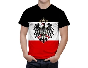 German Empire Flag Shirt Coat Of Arms Patriotic Men Sport Full Print - Picture 1 of 2