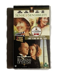 Sense And Sensibility / Remains Of The Day VHS Video 2 Movies On One Cassette - Picture 1 of 3