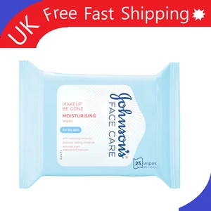 Johnson's Face Care Makeup Moisturizing Wipes, Pack of 25 Wipes - Picture 1 of 6