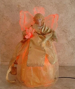 Glasfaser Engel Christbaumspitze Gold Farbwechsel funktioniert - Bild 1 von 17