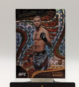 Muhammad Mokaev 2023 Panini Chronicles UFC Revolution Groove Prizm RC SP #12